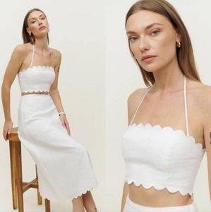 Set Yvonne Linen Scallop White